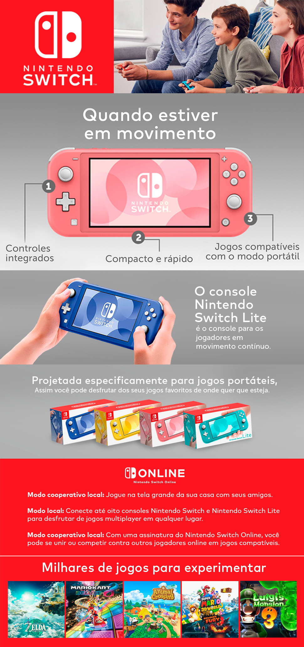 Console Nintendo Switch Lite Azul